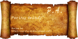 Perity Anikó névjegykártya
